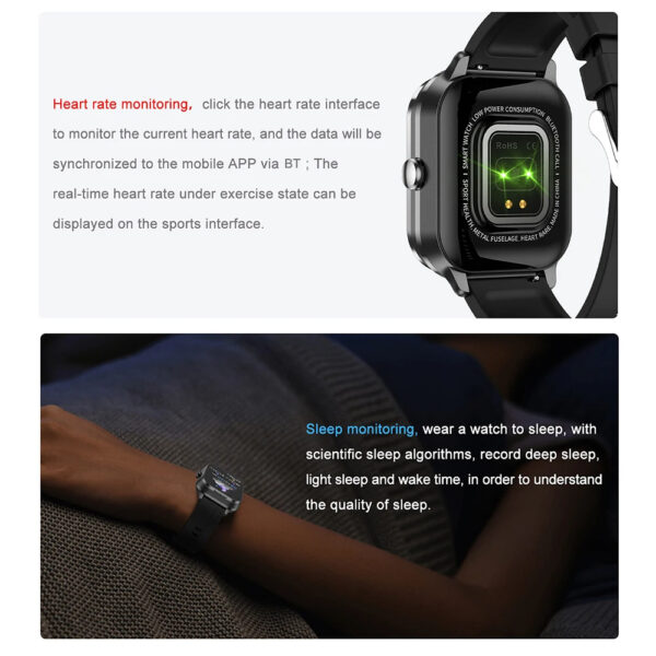 GPS Smart Watch D8 TWS 2-in-1 Headset Bluetooth Talk Heart Rate Blood Pressure Health Monitoring Headphones Play Music with To - Image 5