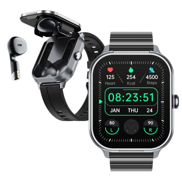 GPS Smart Watch D8 TWS 2-in-1 Headset Bluetooth Talk Heart Rate Blood Pressure Health Monitoring Headphones Play Music with To - Image 2